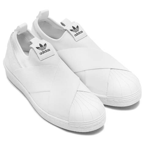 adidas superstar slip ons white|adidas superstar slip on women's.